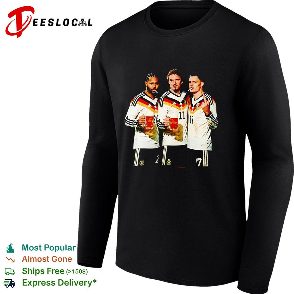 Germany national soccer team beer and cigarette smoking players shirt