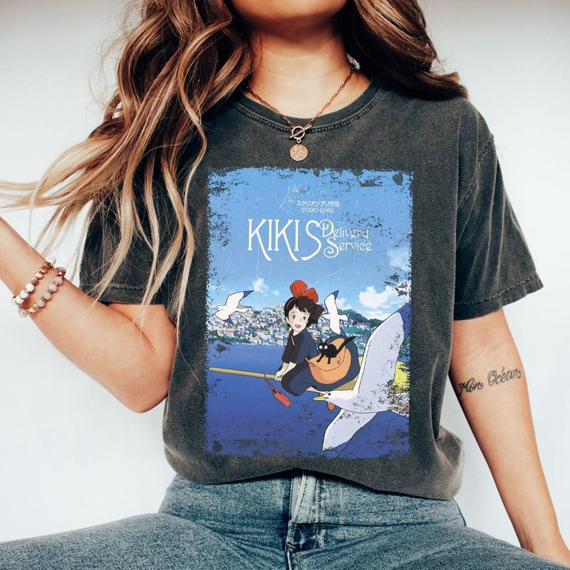 Ghibli Kiki Delivery Shirt, Ghibli Shirt, Spirited, Ponyo ,Totoro Shirt, Miyazaki Hayao, Ghibli Fans Shirt, Studio Ghibli...