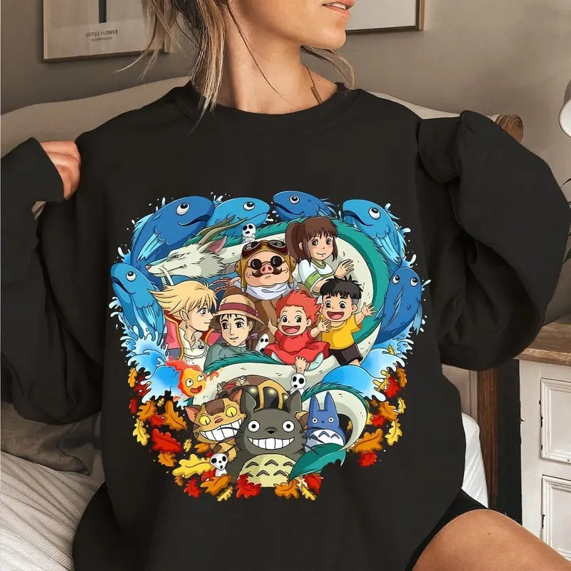 Ghibli studio Sweatshirt Tshirt, ghibli studio Shirt, anime Shirt Hoodie | CiraTrend.com
