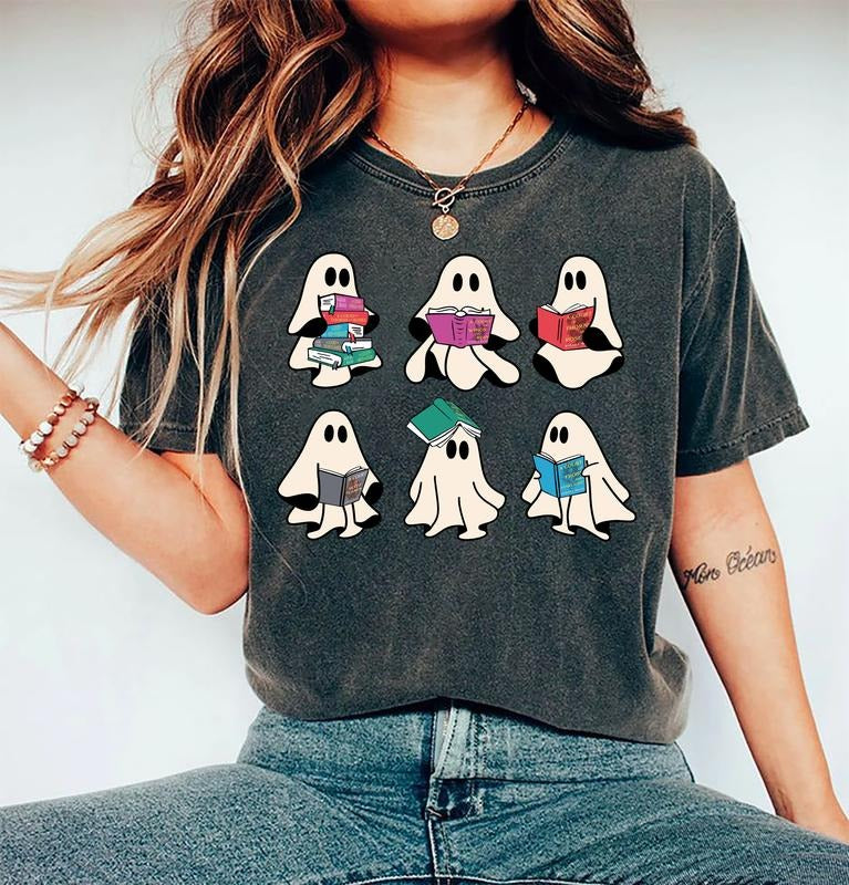 Ghost Book Shirt, Halloween Book TShirt, Acotar Ghost Shirt, Bookish Ghost Sweatshirt, SJM Merch, Book Ghosts Shirt,...