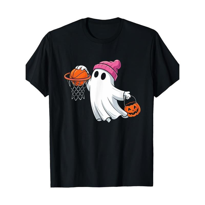 Ghost Play Basketball Halloween Costume T-shirt -100% cotton Made in USA Hoodie, Sweatshirt | CiraTrend.com
