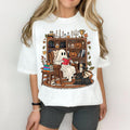 Ghost Reading Romantasy Book Tee, Fantasy Romance Halloween Sweatshirt, Book Lover Hoodie, ACOTAR T-Shirt, Fourth Wing,...