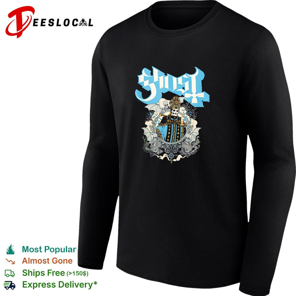Ghost band skeleton pope crest shirt