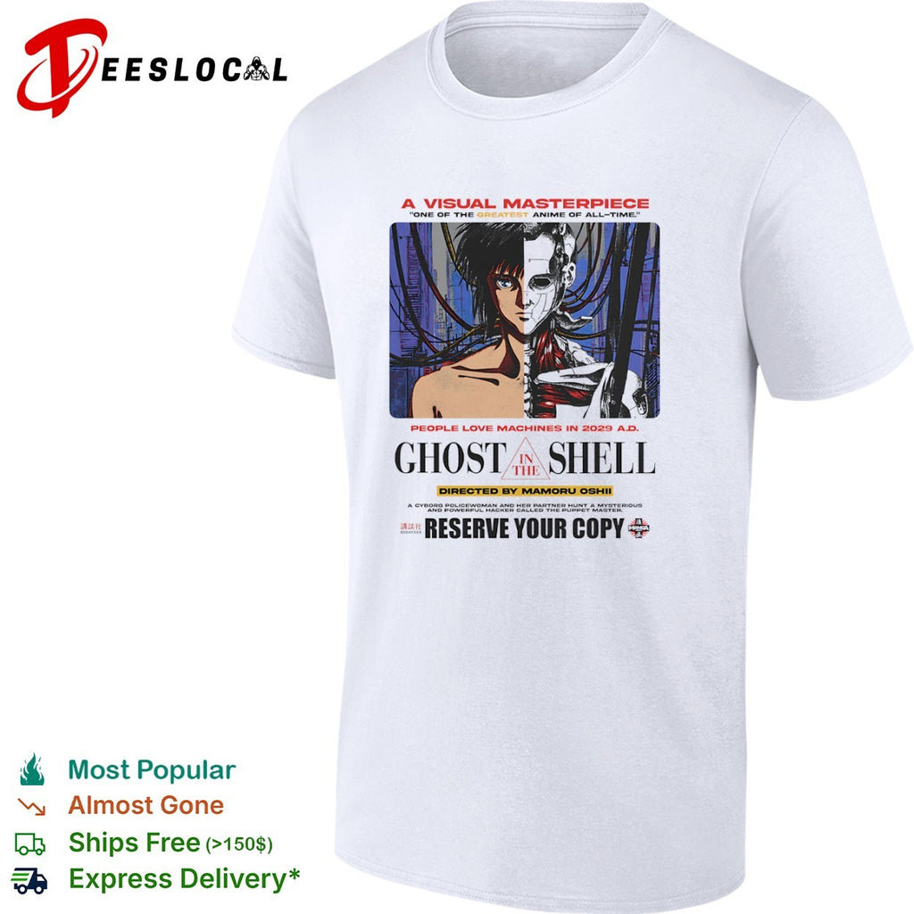 Ghost in the Shell cyborg anime people love machines in 2029 AD shirt