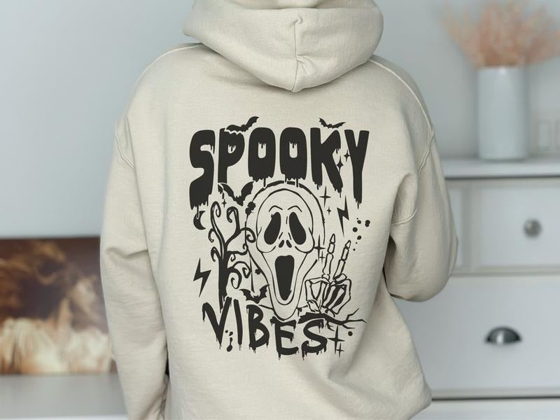 Ghostface Hoodie with Full Back Graphic T-Shirts, Sweatshirt | CiraTrend.com