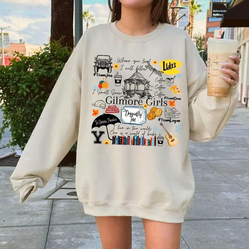 Gilmore Girls Tracklist Stars Hollow Cups Sweatshirt T-Shirts, Hoodie | CiraTrend.com
