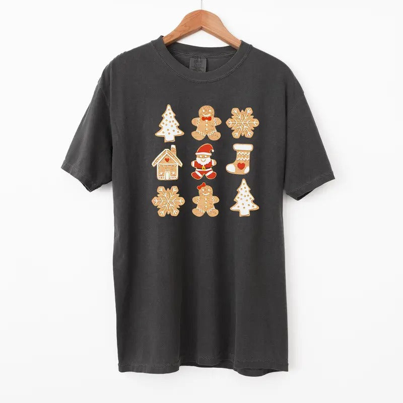 Gingerbread Cookies T Shirt, Cute Christmas Vintage Comfort Colors T-Shirt Hoodie, Sweatshirt | CiraTrend.com