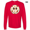 Gingerbread Happy Face Long Sleeve Comfort Colors T-Shirt 'NLB' Hoodie, Sweatshirt | CiraTrend.com
