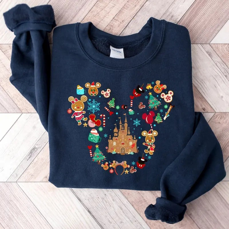 Gingerbread Tshirt sweatshirt, Christmas Shirt, Mouse Christmas Shirt, Christmas Squad, Christmas Crew, Girls Trip,...