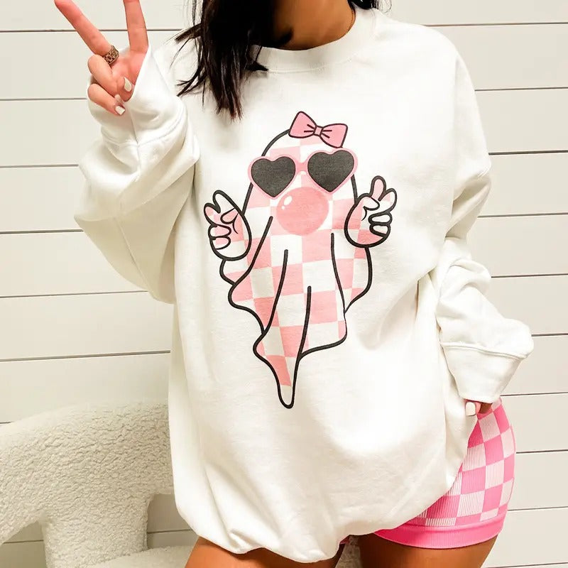 Girly Ghost Graphic Top T-Shirts, Hoodie, Sweatshirt | CiraTrend.com