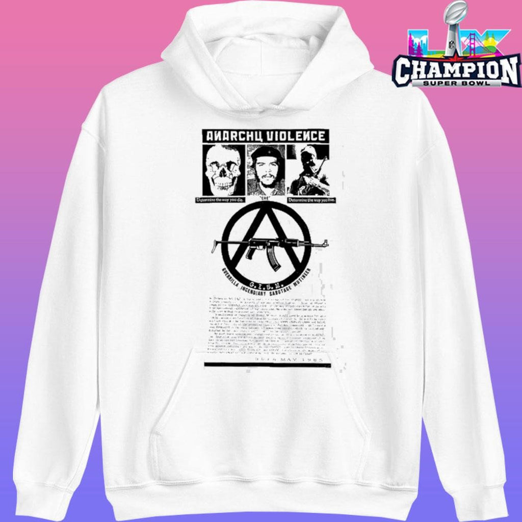 Gism Anarchy Violence You Die You Live Shirt