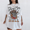 Give Em Hell Tee Western Skull Devil T Resist T Shirt Resistance Shirt Retro Outlaw Cowboy Shirt Trendy Vintage Inspired...