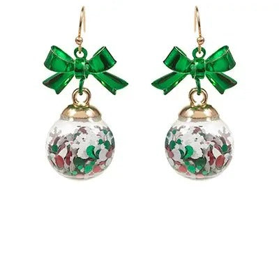 Glitter Ball Christmas Ornament Earrings T-Shirts, Hoodie, Sweatshirt | CiraTrend.com
