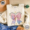 Glitter Christmas Nutcracker Coquette Bow Sweatshirt, Pink Nutcracker Shirt, Y'all are Nuts Shirt, Merry Christmas Shrit...