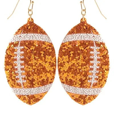 Glitter Football Game Day Earrings T-Shirts, Hoodie, Sweatshirt | CiraTrend.com