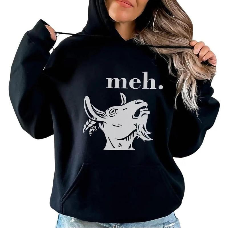 Goat Meh Funny  Hoodie Shirt, Gifts for Goat Lover Cute, Farmer Girl Tee, Farm Animal Sweatshirts, Funny Goat Gifts...