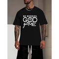 God Got Me Graphic Men's Short Sleeve T-shirt, Comfy Stretchy Trendy Tees For Summer, Casual Daily Style Fashion...