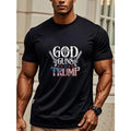 God Guns And Trump Men's Black T Shirts Graphic Tee Cotton T Shirts Crew Neck Casual T Shirt Funny Lightweight Ultra-Soft...