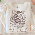 God Is Good Easter Shirt, Jesus Easter Day Shirt, Women's Wildflower Sweatshirt, Boho Christian Shirt, Retro  Religious...