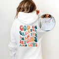 God Is Greater Than The Highs And Lows Sweatshirt, Faith Sweater, Groovy Christian Sweatshirt, God Hoodie, Jesus...