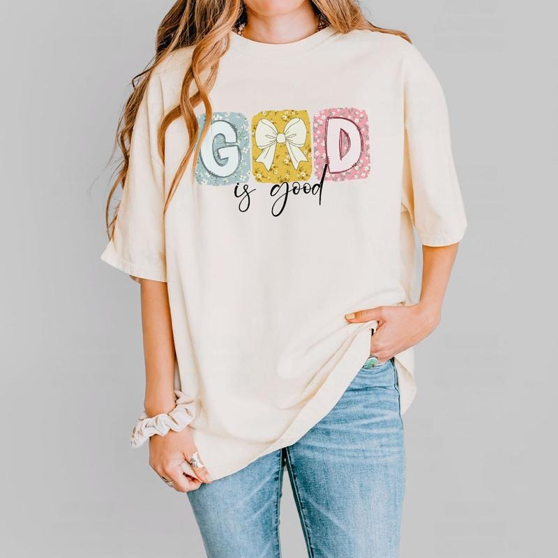 God is Good Easter Shirt, Christian Faith Tee, Floral Spring Sweatshirt for Women, Inspirational Religious Outfit Hoodie