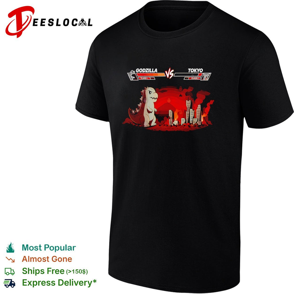 Godzilla vs Tokyo Fighting Game Parody Video Game shirt