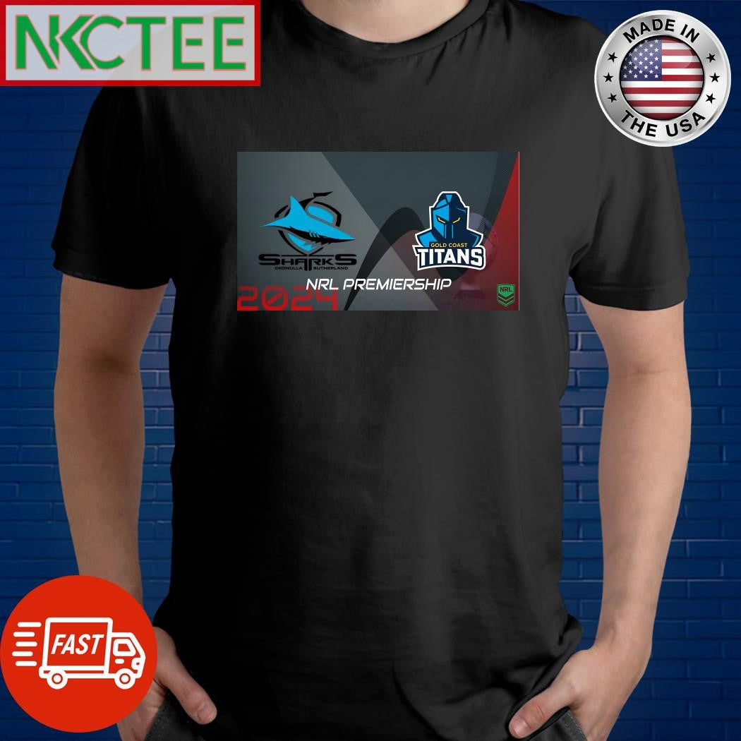 Gold Coast Titans VS Cronulla Sharks NRL July 2024 shirt