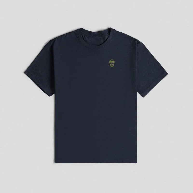 Core Skull Shirt - Navy/Gold Hoodie, Sweatshirt | CiraTrend.com