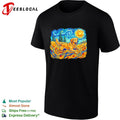 Golden Retriever Van Gogh style starry field shirt