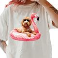 Goldendoodle Flamingo Float Dog Shirt ~ Unisex Apparel Relaxed Fit Printed In The USA Clothing Womenswear Casual Comfort...