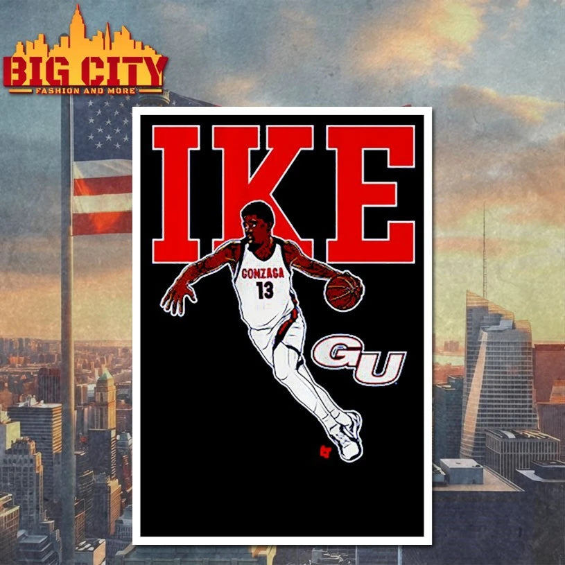 Gonzaga Basketball Graham Ike Name Pose shirt