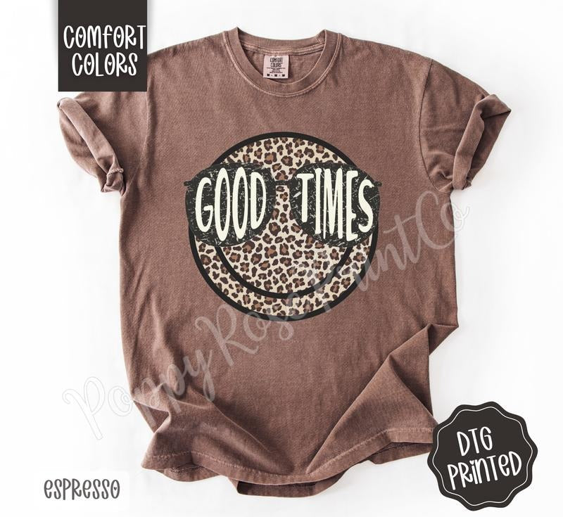 Good Times Smile Shirt Comfort Colors,  Women's Graphic Tee Hoodie, Sweatshirt | CiraTrend.com