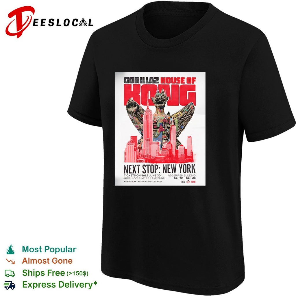 Gorillaz House of Kong New York tour shirt