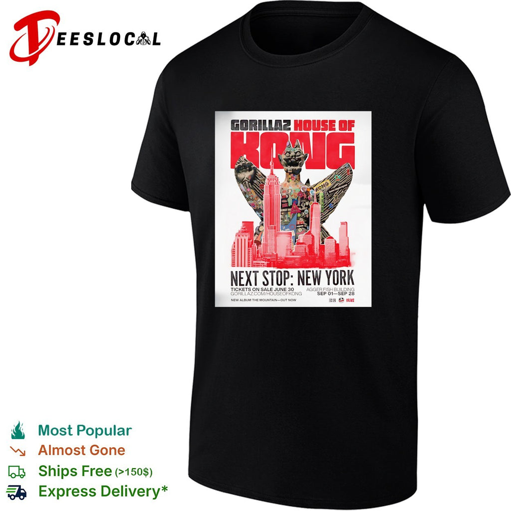 Gorillaz House of Kong New York tour shirt