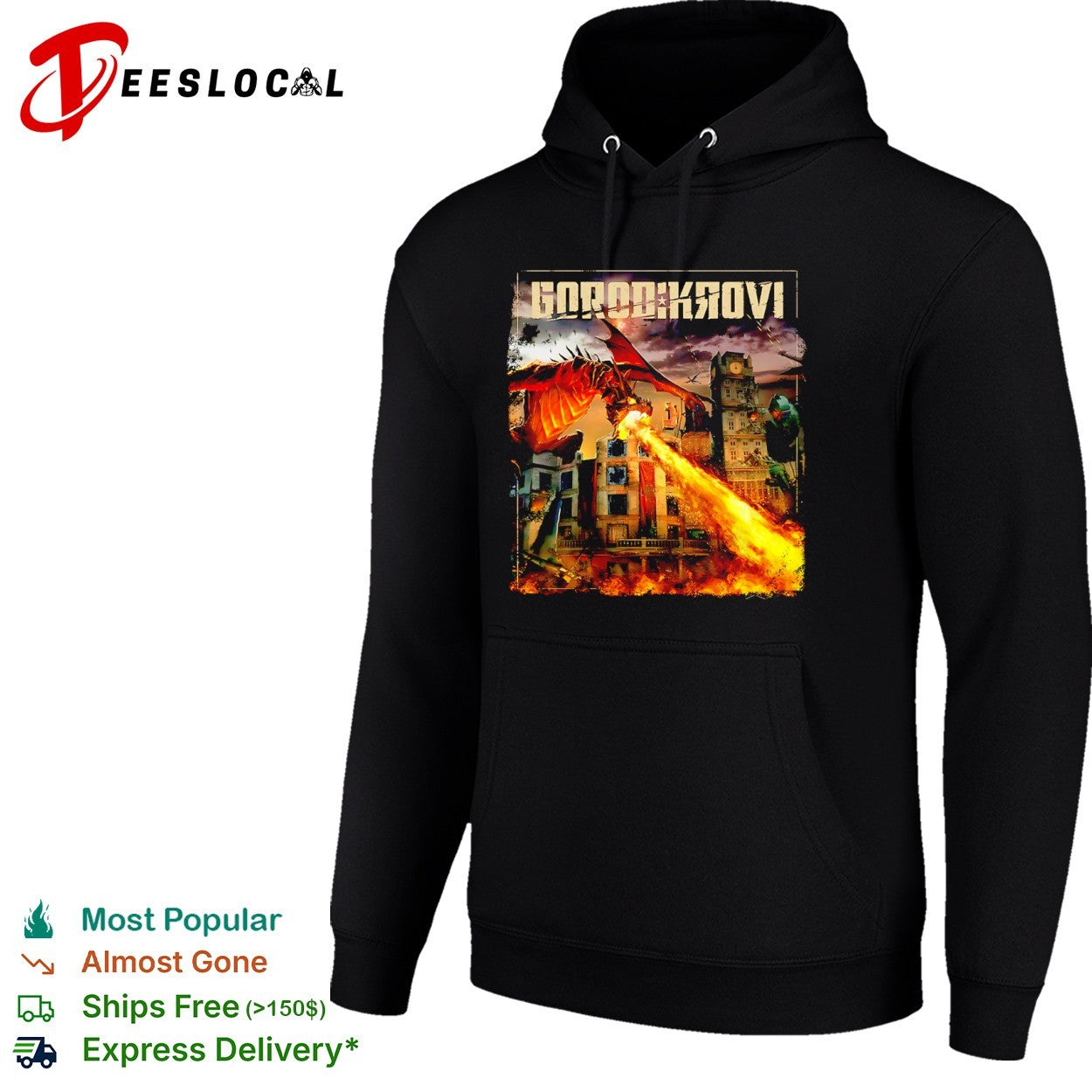 Gorod Krovi Call of Duty Zombies Dragon Fire Ruined City Siege Gaming Poster shirt
