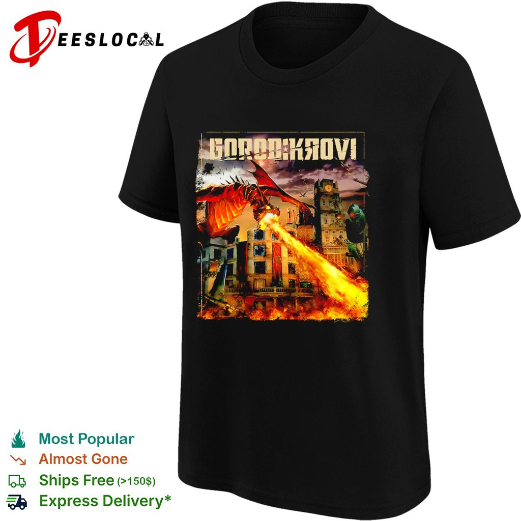 Gorod Krovi Call of Duty Zombies Dragon Fire Ruined City Siege Gaming Poster shirt