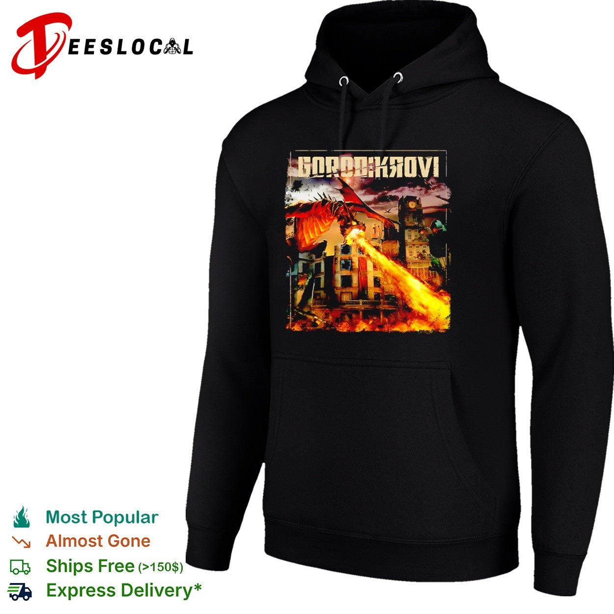 Gorod Krovi dragon fire shirt