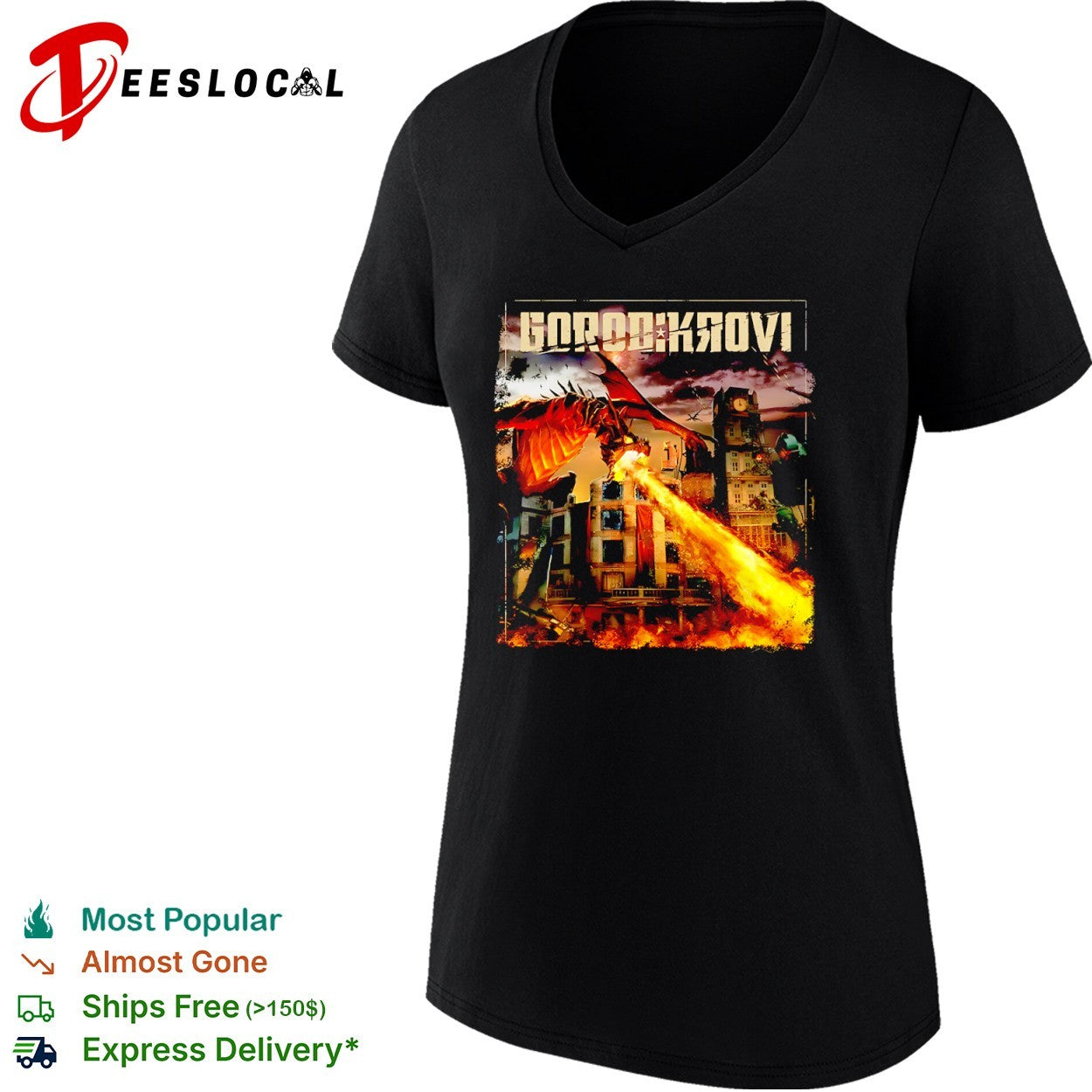 Gorod Krovi dragon fire shirt