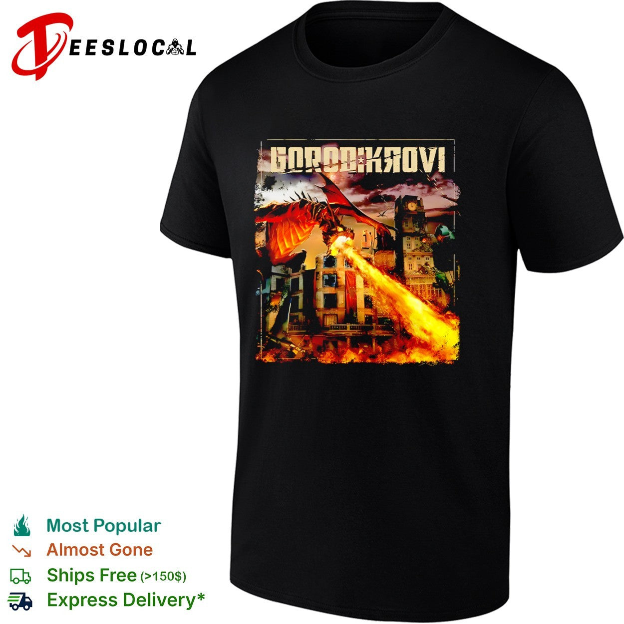 Gorod Krovi dragon fire shirt