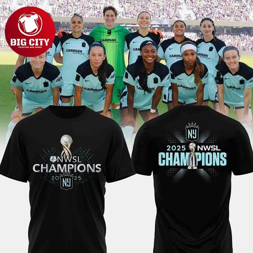 Gotham FC Sky Blue New York NWSL Champions 2025 Two Sided Shirt