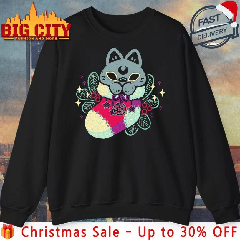 Gothic Cat Christmas Stocking shirt