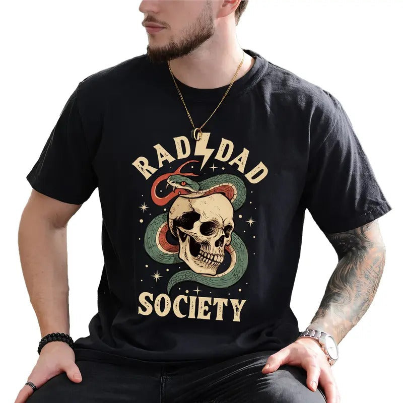 Gothic Rad Dad Shirt, Cool Club Tee, Dad Life T-shirt, Daddy Shirt, Gift For New Dad, Casual Menswear Hoodie, Sweatshirt