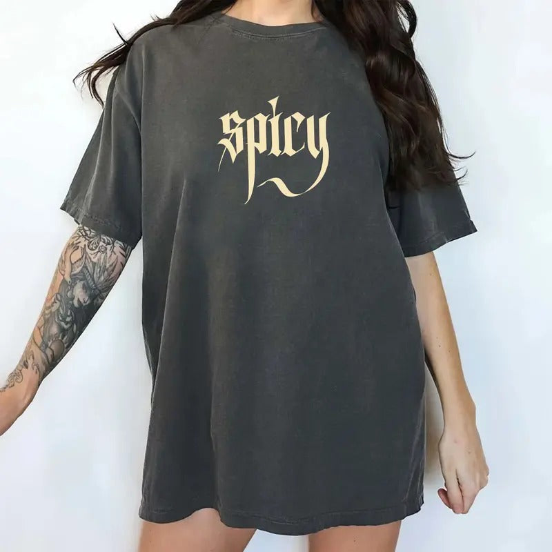Gothic Spicy Comfort Colors Shirt, Vintage Dark Romance Reader T-shirt, Retro Bookish Shirt, Book Lover Unisex Clothing...