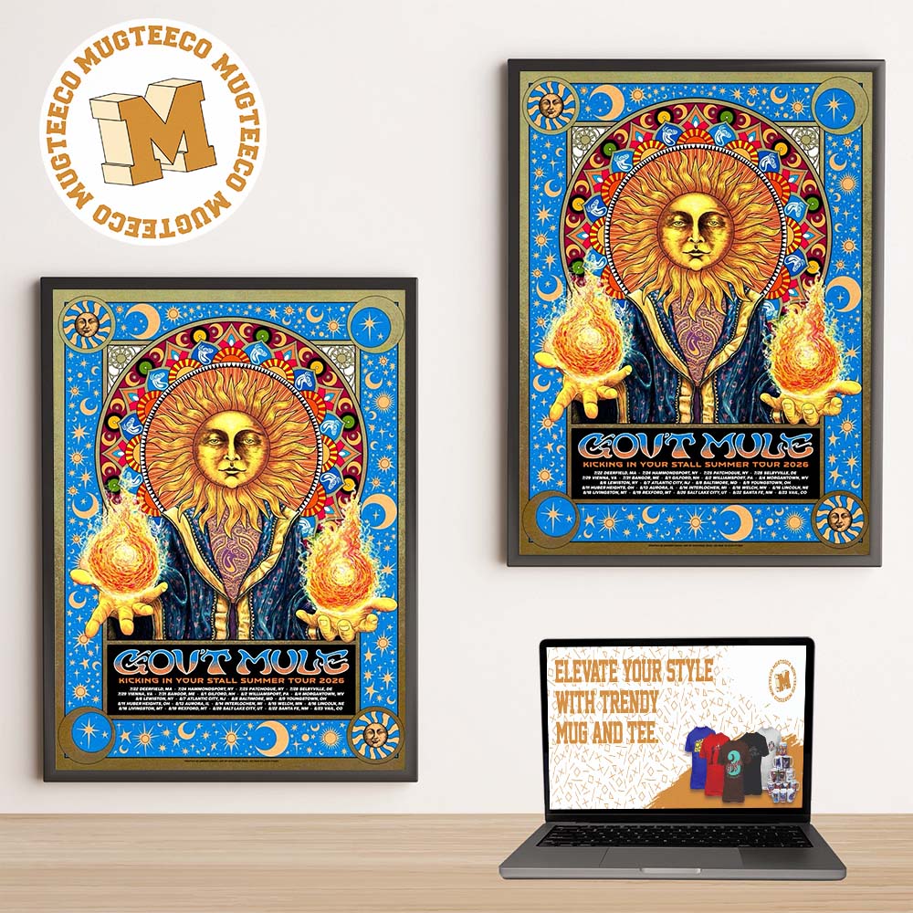 Govt Mule Kicking In Your Stall Summer Tour 2026 US Home Decor Poster Canvas