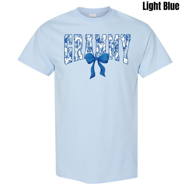 Grammy Blue Florals Gildan Short Sleeve T-Shirt 'NLB' Hoodie, Sweatshirt | CiraTrend.com