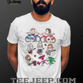 Grateful Dead Cartoon Band Members and Dancing Bears Graphic T Shirt