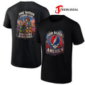 Grateful Dead God bless America One nation under God 250 years of blessing skeleton shirt