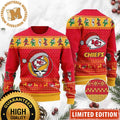 Grateful Dead Kansas City Chiefs Santa Hat Logo Ugly Christmas Sweater 2023