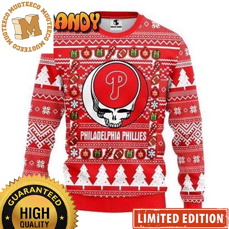 Grateful Dead Philadelphia Phillies Ugly Christmas Sweater