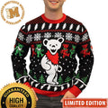 Grateful Dead Signature Dacing Bear Black Ugly Xmas Sweater